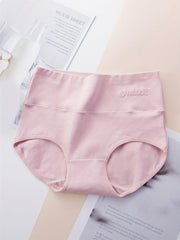 4pcs Soft Briefs High Waist Intimates Panties Women's Lingerie
