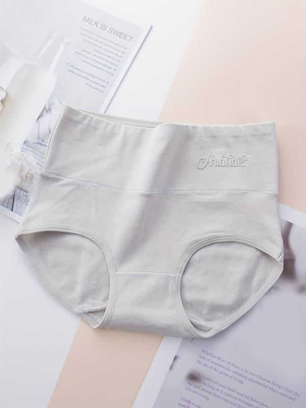 4pcs Soft Briefs High Waist Intimates Panties Women's Lingerie