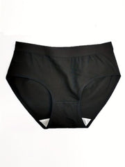 4pcs Comfy & Breathable Solid Briefs Intimates Panties Women's Lingerie
