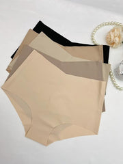 5 Pcs Women's Seamless Bikini Panties High Waist Stretch Panties