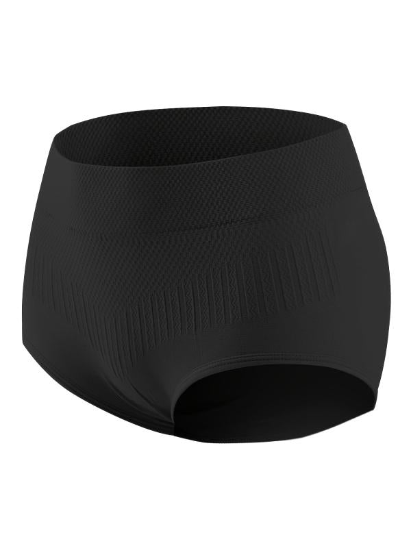 3pcs Seamless Texture Briefs Comfort Butt Lifting Mid Waist Elastic Panties
