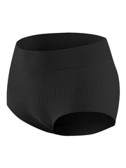 3pcs Seamless Texture Briefs Comfort Butt Lifting Mid Waist Elastic Panties