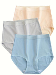 3pcs High Waist Stretchy Intimates Panties Women's Lingerie