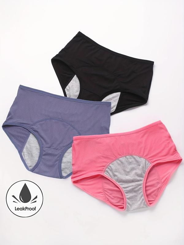 3pcs Mesh Elastic Period Panties Leak Proof Physiological Panties