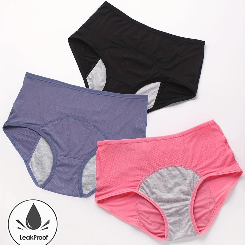 3pcs Mesh Elastic Period Panties Leak Proof Physiological Panties
