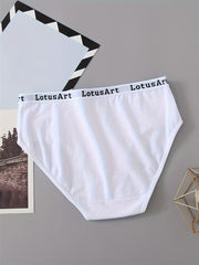 5pcs Letter Tape Sports Briefs Mid Waist Intimates Panties