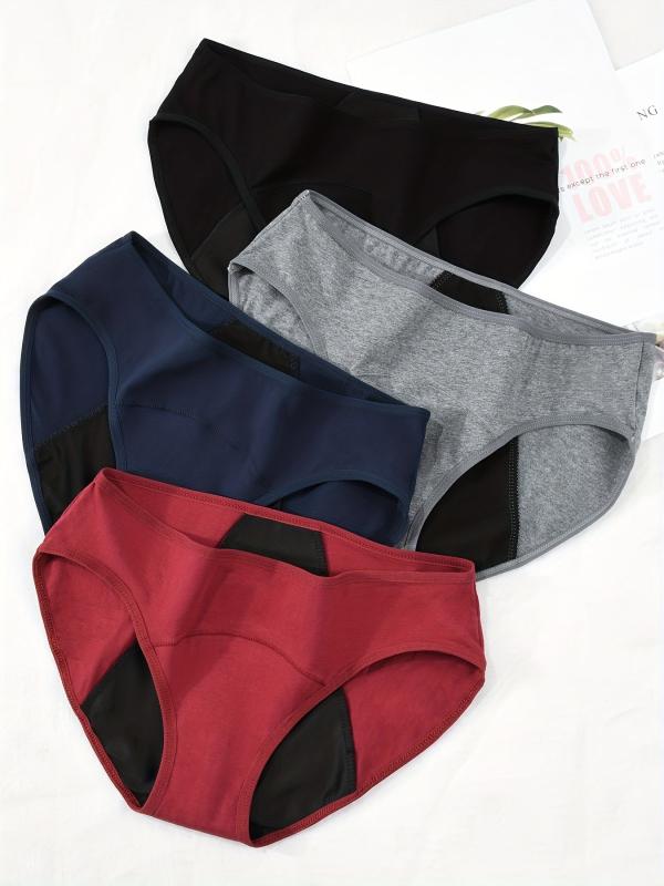 4pcs Menstrual Period Panties Full Coverage Leak-Proof Underwear