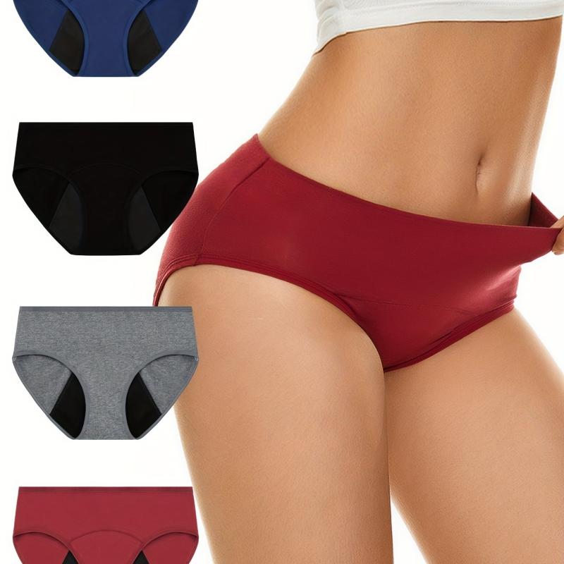 4pcs Menstrual Period Panties Full Coverage Leak-Proof Underwear