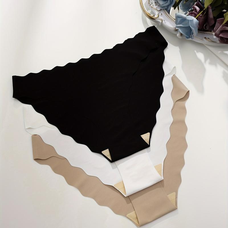 3 Seamless Hipster Panties Stretch Solid Underwear & Lingerie