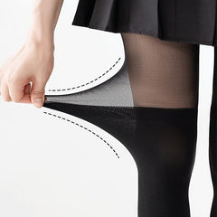 High Waist Semi Sheer Footed Pantyhose Women's Stockings