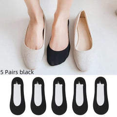 5 Pairs Invisible Non slip Socks Lightweight & Breathable Ankle Socks