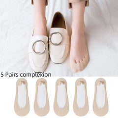5 Pairs Invisible Non slip Socks Lightweight & Breathable Ankle Socks