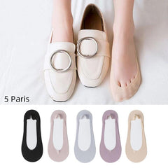 5 Pairs Invisible Non slip Socks Lightweight & Breathable Ankle Socks