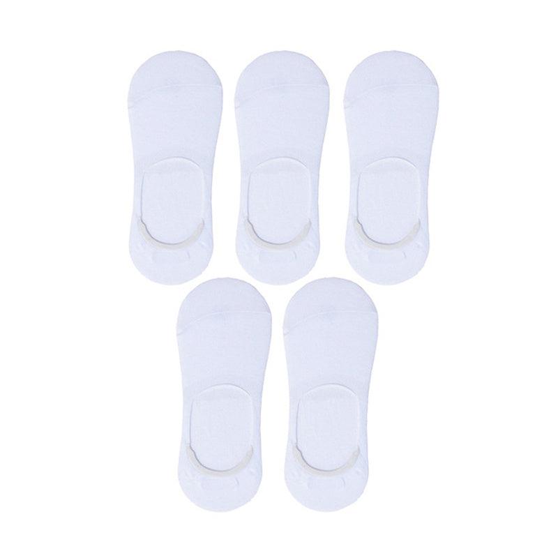 5 Pairs Women's Invisible Cotton Boat Socks