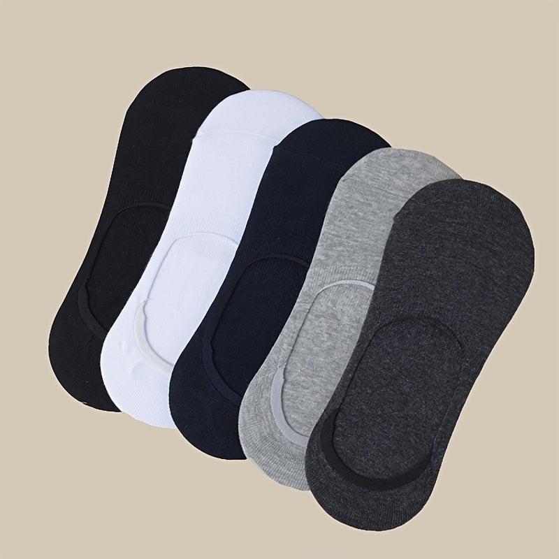 5 Pairs Women's Invisible Cotton Boat Socks