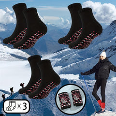 3 Pairs Self-heating Socks Magnetic Therapy Health Heated Socks