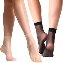 10 Pairs Women's Ultrathin Crystal Socks, High Elastic Transparent Sexy Socks