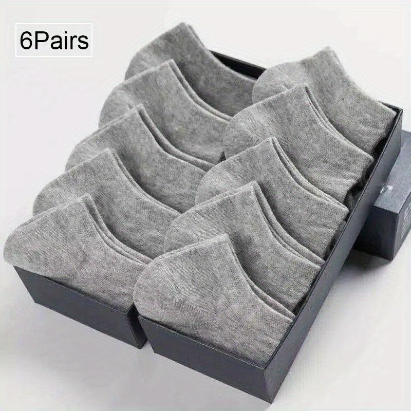 6 Pairs Classic Solid Ankle Socks for Women