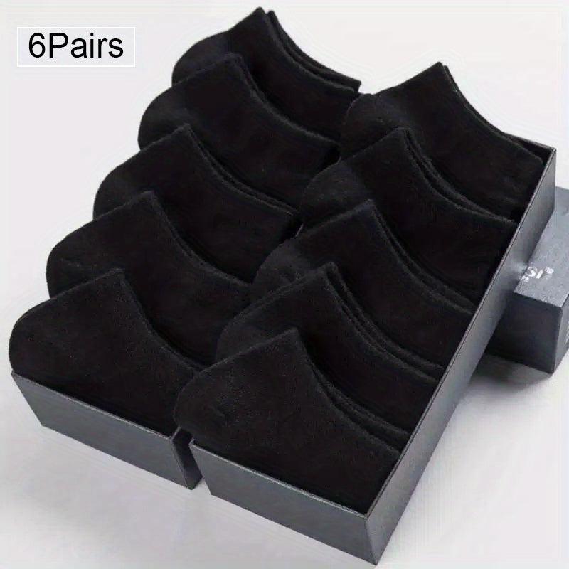 6 Pairs Classic Solid Ankle Socks for Women