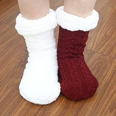Women's Slipper Socks with Non Slip Grippers and Sherpa Lining