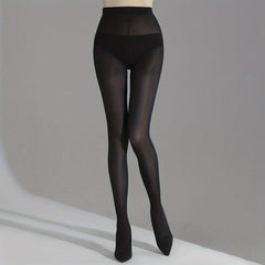 Opaque Tights High Waist Smooth Stretch Footed Pantyhose Women's Stockings