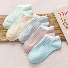 5 Pairs Ankle Socks Cozy Low Cut Socks Women's Stockings