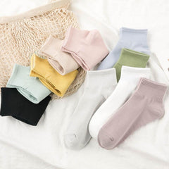 10 Pairs Women's Crew Socks Soft & Comfy All-match Stockings
