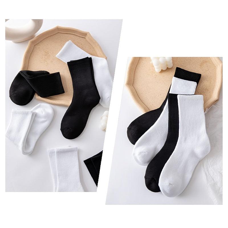 4 Pairs Warm Winter Socks Cotton Crew Length Women's Stockings