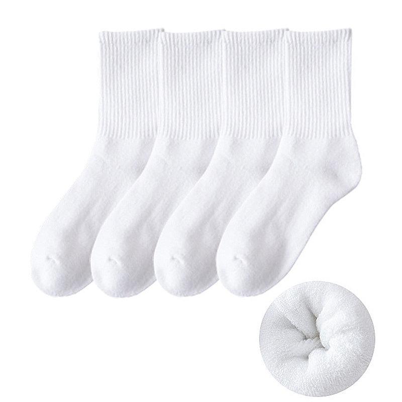 4 Pairs Warm Winter Socks Cotton Crew Length Women's Stockings