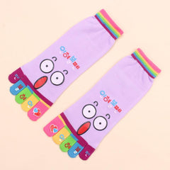 Pattern Graphic Toe Socks for Women