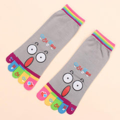 Pattern Graphic Toe Socks for Women