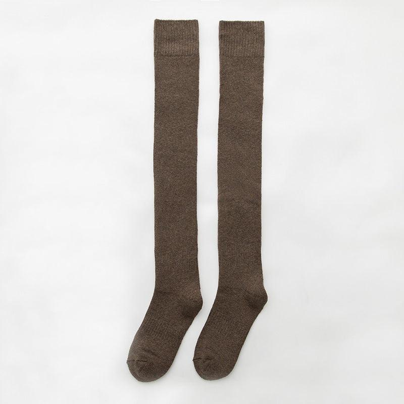 Warm Thick Knee Socks Anti Drop Extended Cotton Blend Women
