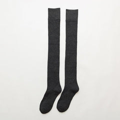 Warm Thick Knee Socks Anti Drop Extended Cotton Blend Women