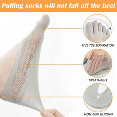 Orthotoe Compression Toe Socks No Show Full Toe Yoga Socks