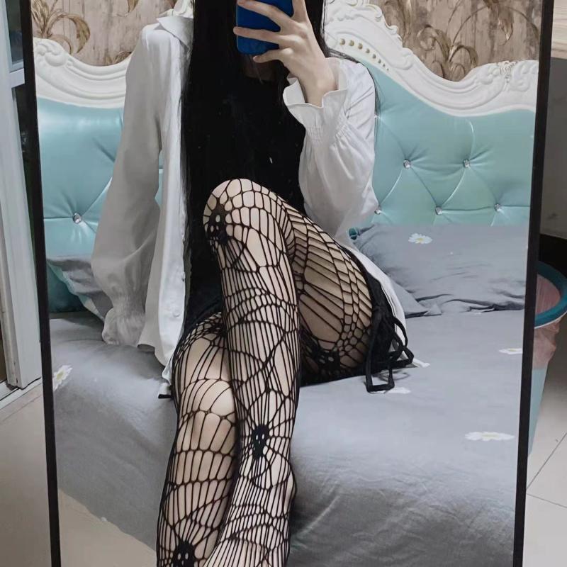 Halloween Spider Web Fishnet Tights High Waist Stockings