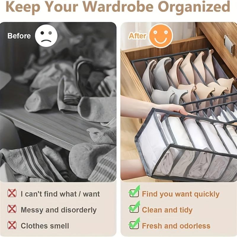 Underwear Storage Boxes Divider Drawer Organiser Women's Lingerie