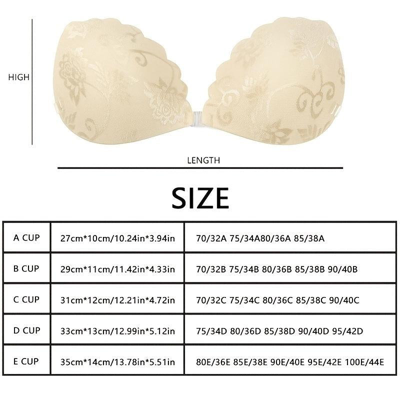 Invisible Lace Push Up Stick On Bra & Nipple Pasties