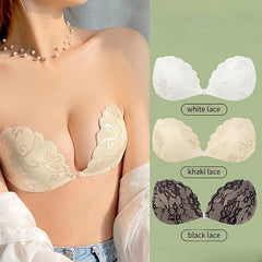 Invisible Lace Push Up Stick On Bra & Nipple Pasties