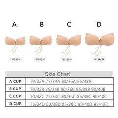 Women's Invisible Sticky Backless Sticky Bra Strapless Lingerie