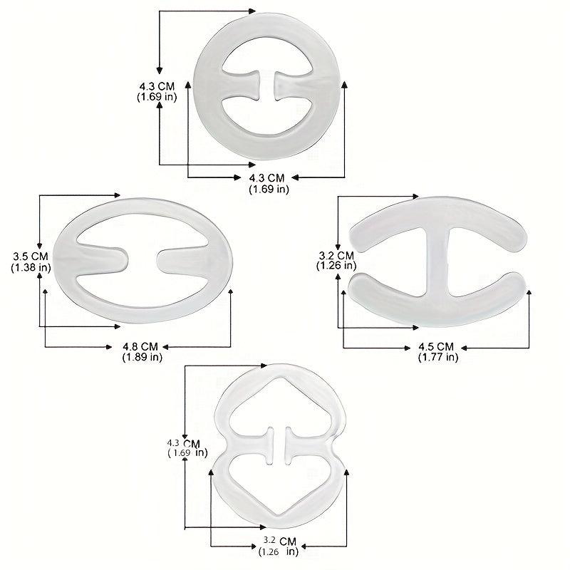 Invisible Bra Strap Clips Non-slip Buckles For Braless Look Women's Lingerie