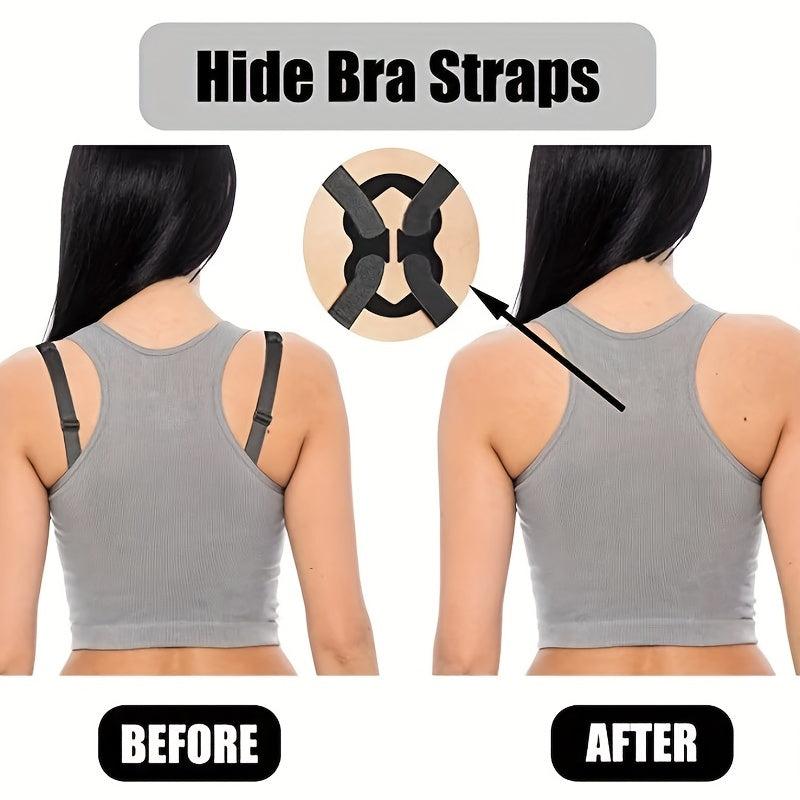Invisible Bra Strap Clips Non-slip Buckles For Braless Look Women's Lingerie