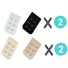 4pcs 2 Hooks Bra Extenders Comfortable Adjustable Bra Band Women's Accessories