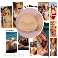 2 Pairs Reusable Bra Insert Pads Invisible Chest Enhancer