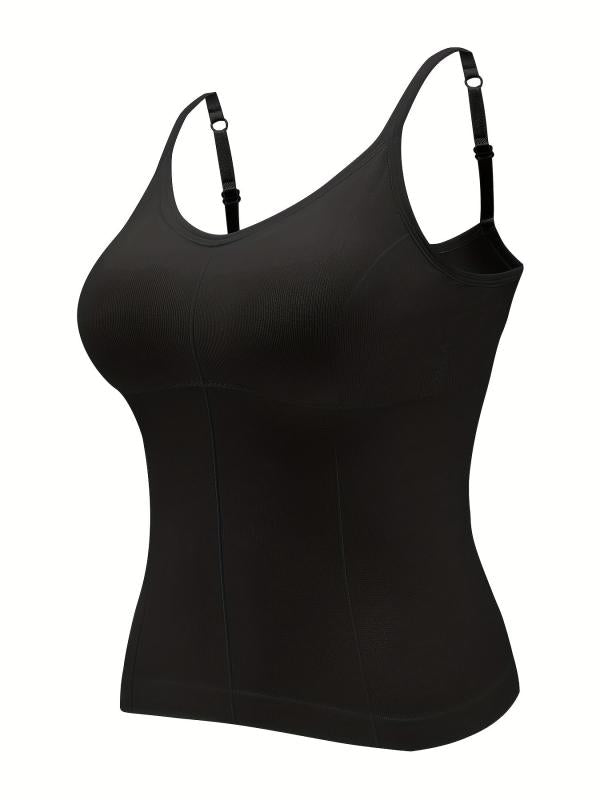 Seamless Camisole Bras Comfort Tank Tops Adjustable Straps Extra Chest Pads