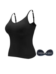 Seamless Camisole Bras Comfort Tank Tops Adjustable Straps Extra Chest Pads
