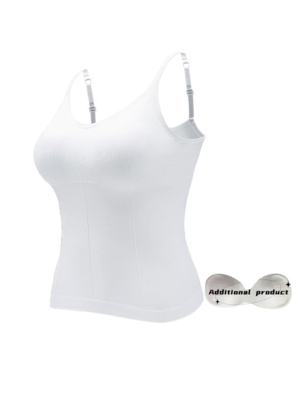 Seamless Camisole Bras Comfort Tank Tops Adjustable Straps Extra Chest Pads