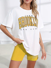 Short Sleeve Crew Neck Lounge Set Soft Shorts Women's Loungewear