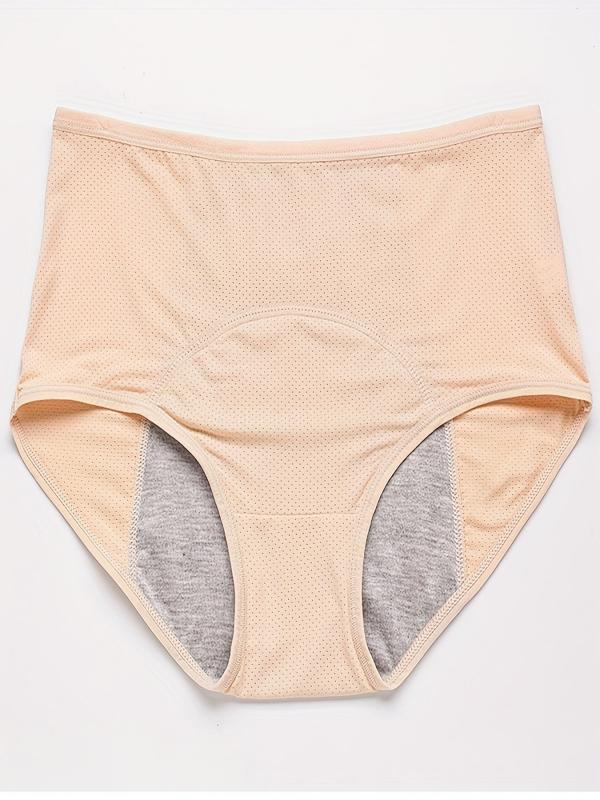 3 Pack Plus Size Period Panties Set High Rise Leakproof Three Piece Set