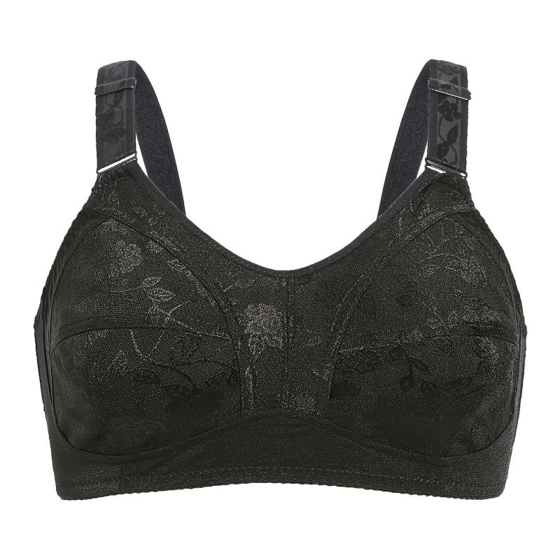 Women's Plus Floral Jacquard Mesh Full Coverage Seamless Bra