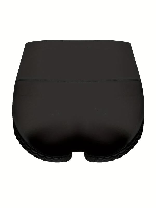 2 Pack Plus Contrast Lace Trim High Rise Tummy Control Boy Shorts
